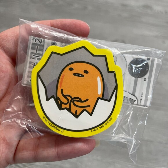 Gutetama the Lazy Egg Japanese Stickers Washi Tape and Keychain 4pc Lot NEW - Picture 4 of 12